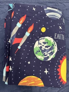 Pottery Barn Kids Solar System - copripiumino matrimoniale ~ si illumina in cotone biologico scuro - Foto 1 di 7