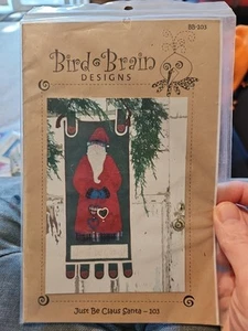 Bird Brain Designs Just Be Claus Santa #103 Hanging Pattern 11x30 2002 - Picture 1 of 4