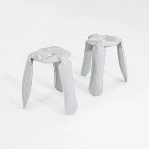 2020s Oskar Zieta for Zieta Plopp Low Stool Steel w/ Grey Finish 10x Available - Picture 1 of 12