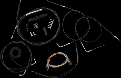 Kit de controles de manillar LA Chopper 15-17 pulgadas negro Heritage Softail Classic 96-06 Foto 1 de 3