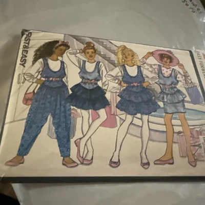 Butterick Busybodies  Pattern 5080 Girls Ruffled Jumper Jumpsuit Shirt Sz 7-14 - Image 1 of 4