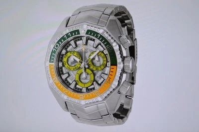 NEW 55mm INVICTA AKULA SWISS Z60 CHRONOGRAPH SILVER-GREEN 44295 WATCH MSRP$1,595 - Image 1 of 4