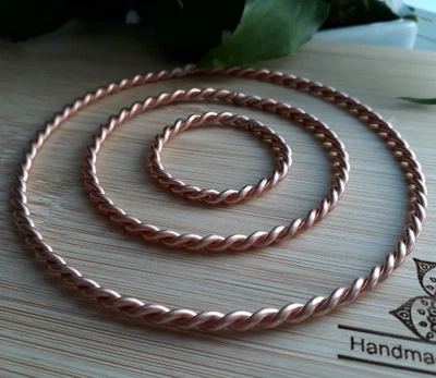 Tensor Rings Copper Trio Set of Lost Cubit Sacred Royal Cubit and New Cubit Ring