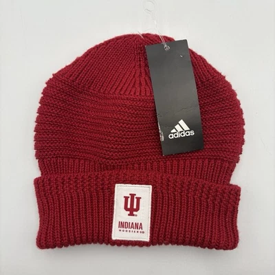 Indiana Hoosier Adidas Eng Invierno Gorro Tejido Sombrero NUEVO Foto 1 de 4