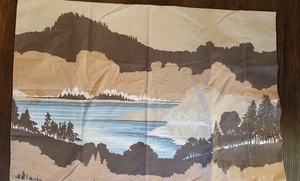 Seltener Vintage 70er Jahre Burlington House The Mountain Kissenbezug - Bild 1 von 9