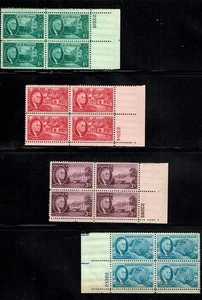 1945 U.S. Roosevelt Commem COMPLETE SET Plt#Blks of 4  Sc#930-3  M/NH/OG - Picture 1 of 1