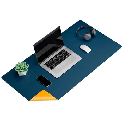 sax design Schreibtischunterlage blau/gelb Kunstleder 90,0 x 45,0 cm, 1 St. - Bild 1 von 4