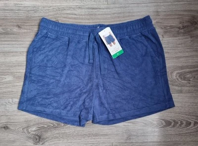 Pantalones cortos de toalla vintage para mujer resistentes a la intemperie azul XL Foto 1 de 4