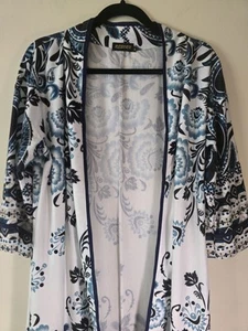 Vibrant Bohemian Duster Sz XL Side Slits Open Front Hippie Gypsy Grunge - Picture 1 of 6