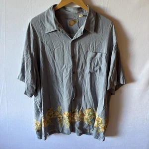 Camisa de seda caribeña abotonada diseño hawaiano XXL para hombre - Imagen 1 de 4