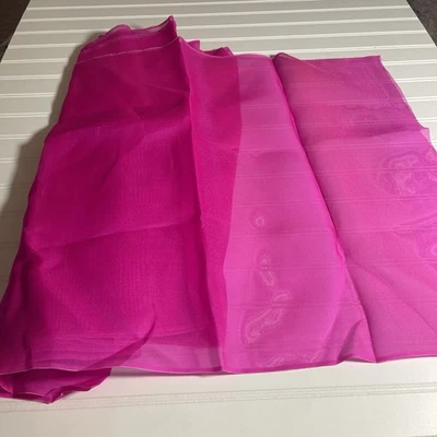 SILK Fuchsia Pink FABRIC 8 Yards x 22 Inches Wide or 288 Inches x 22 Wide - Image 1 of 4
