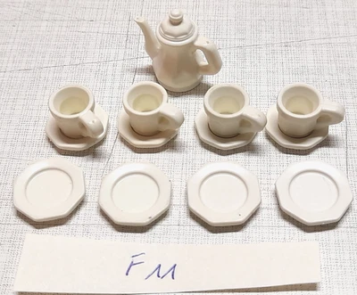 Playmobil Geschirr Tassen Teller Kaffekanne weiß Nostalgie Küche Schloss (F11) - Bild 1 von 3