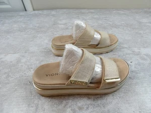 Vionic Sandale Damen 8 Gold Brandy Pantoletten Komfort Elegant Freizeit - Bild 1 von 12