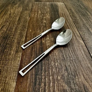 Towle Supreme Aperto (2) Teaspoon Stainless 6in Glossy MCM Japan - Picture 1 of 17