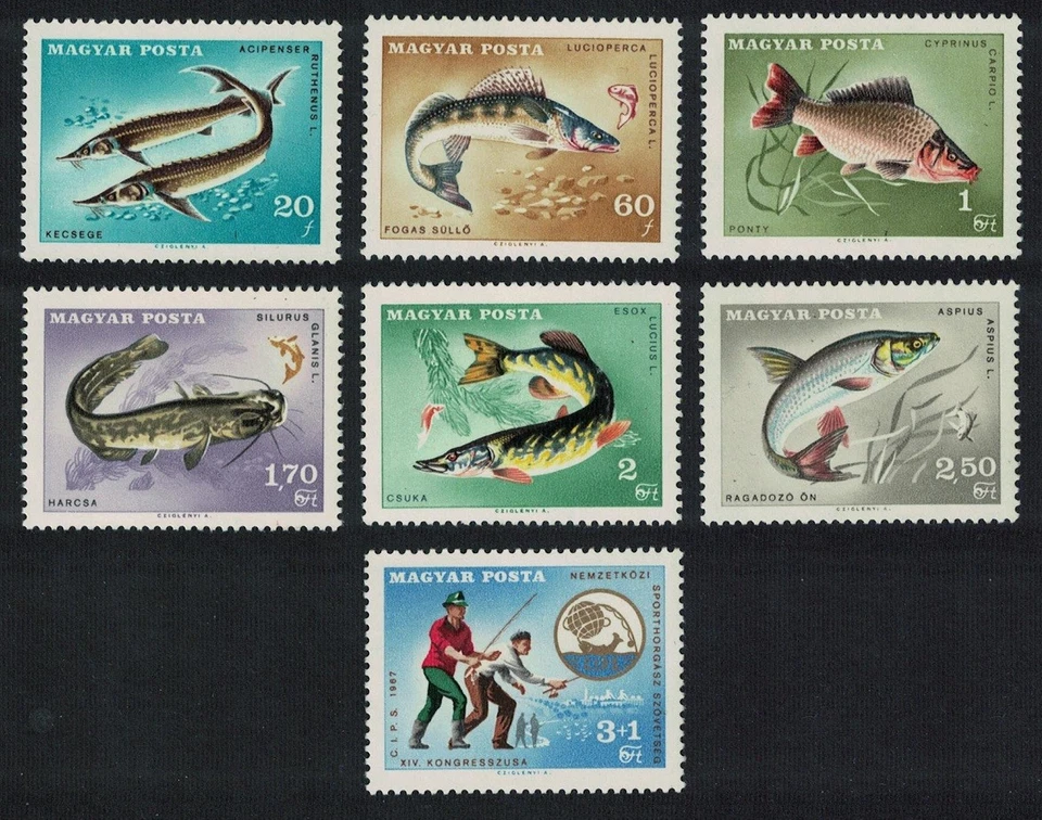 Hungary Fish Angling Game Fishing 7v 1967 MNH SG#2296-2302 - Image 1 of 1
