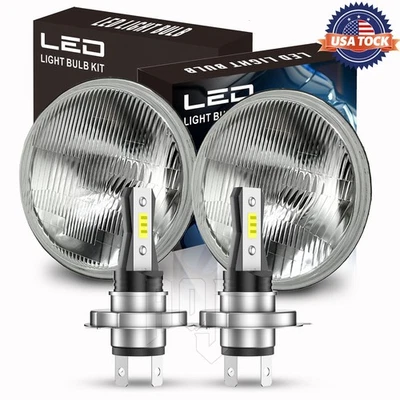 Dot Approved 7" inch Round Led Headlight High-Low Beam for Dodge Dart 1964-1976 - Image 1 of 4