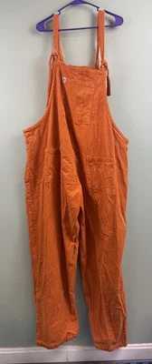 Mono de pana para mujer Lucy and Yak talla 18R naranja algodón orgánico EE. UU. Foto 1 de 4