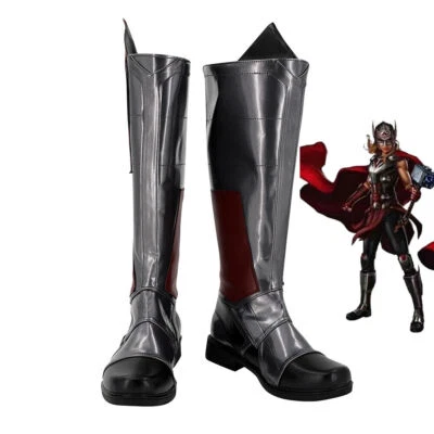 Thor: Love and Thunder Jane Foster Zapatos Juegos con disfraces Mujeres Botas Plateadas/ Foto 1 de 4