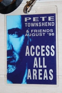 THE WHO PETE TOWNSHEND FRIENDS AUGUST 1998 COLLECTOR ALL AREAS BACKSTAGE PASS ! - Foto 1 di 3