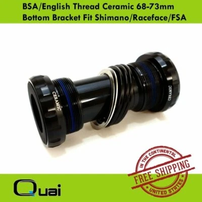 Quai BSA/English Thread Ceramic 68-73mm Bottom Bracket Fit Shimano/Raceface/FSA - Image 1 of 2