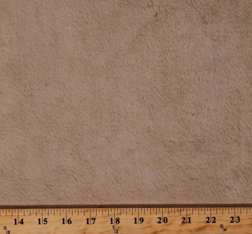 Piel tostada con tela de mezcla de poli/acrílico reverso de gamuza sintética marrón por yarda A615.53 Foto 1 de 1