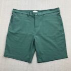 TASC Shorts Mens 40 Green Bamboo Viscose Stretch Chino Tailored Fit Golf Preppy