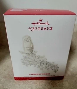 Hallmark Keepsake A World Of Wonder Owl Porcelain And Metal Ornament - Picture 1 of 3