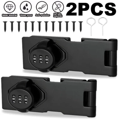 3 Digit Combination Password Lock Bolt Resettable For Household Door Cabinet - Image 1 of 4