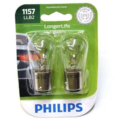 Philips LongerLife 1157 27/8.3W Two Bulbs Stop Brake Light Replacement Stock Fit - Image 1 of 4