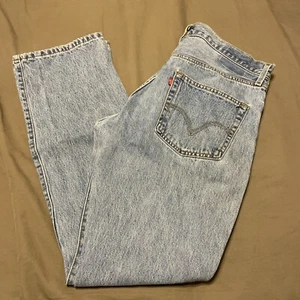VINTAGE Levi's 501 Men Jeans 35x34 Blue Denim Straight Button Fly Pockets Adult - Picture 1 of 10