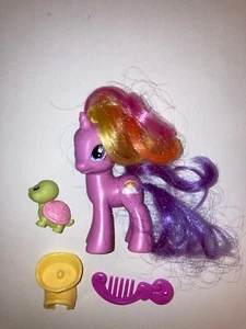 My Little Pony MLP FiM G4 Rainbow Flash with turtle animal friend Saddle - Picture 1 of 16