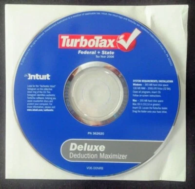 TurboTax Deluxe 2006 Software for Federal and State Tax Preparation, CD - Image 1 of 3