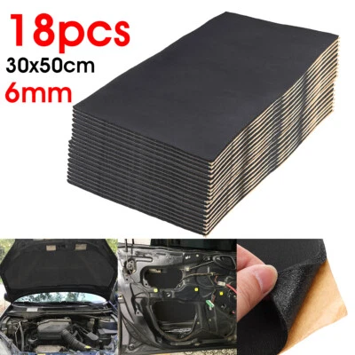 18x Sound Deadener Mat Car Floor Heat Shield Insulation Noise Reduce Accessories - Image 1 of 4