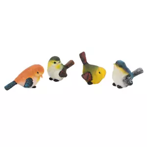 4pcs Resin Bird Figurine Decor Natural Eco-Friendly Garden Ornaments FER - Picture 1 of 6