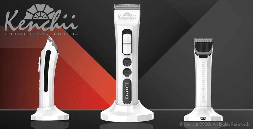 Kenchii Grooming - Flash™ Digital Cordless Clipper, Pearl Black or White 4 in 1