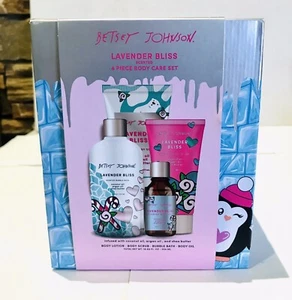 Betsey Johnson Body Care Lavender Bliss 4 Piece Set NEW Lotion Scrub Bubble Bath - Picture 1 of 6