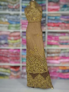 Brown Color Luxury George Wrapper Discover the timeless natural with jewellery, - Picture 1 of 3