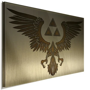 The Legend of Zelda Hylia Symbol Leinwandbild AK ART Kunstdruck Wandbild TOP XXL - Bild 1 von 5