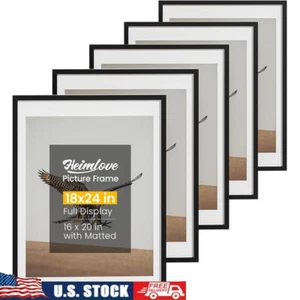 18x24 Bilderrahmen 5er Set Poster Urkunden Dokumente Wandhalterung Display - Bild 1 von 8