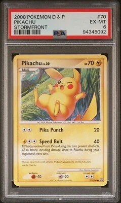Pokemon Card PSA 6  Pikachu Stormfront 2008 Non Holo 70/100 - Image 1 of 2