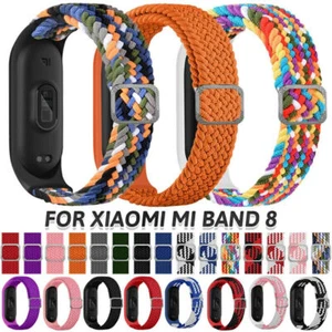Replacement Strap For Xiaomi Mi Band 8 NFC Braided Nylon Wrist Watch Sport Band - Picture 1 of 45