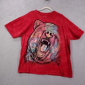 The Mountain Grizzly Bear Shirt Mens XL Dean Russo Red Short Sleeve Tee - Picture 1 of 9