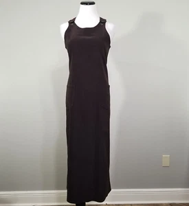 VTG Petite Sophisticate Midi Overall Shift Dress Pockets Cottagecore Y2K Boho - Picture 1 of 8