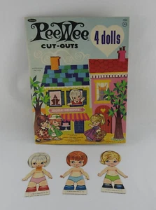Carpeta de libros vintage PeeWee Paperdolls recortes Whitman Publishing 1967 usada - Imagen 1 de 6