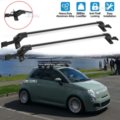 Portaequipajes portaequipajes de techo deportivo para Fiat 500 kayak aluminio + bloqueo Foto 1 de 4