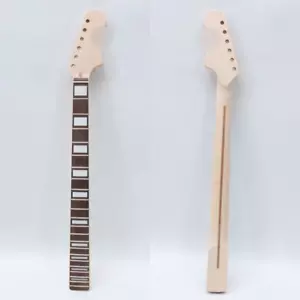 More details for baritone style maple guitar neck 22 fret 30 inch block inlay rosewood fretboard