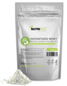 2X 5LB (10LB) 100% Pure Organic Instantized Whey Protein Isolate 90% Unflavored - Picture 1 of 3