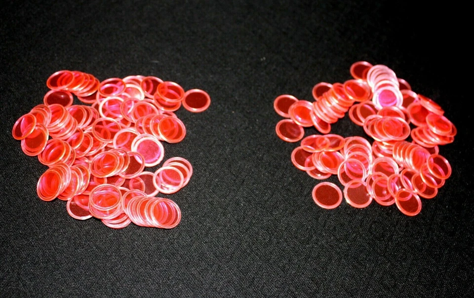 200 Pink Bingo Chips Markers - Use with Magnetic Wand on paper, sheets, cards - Image 1 of 1