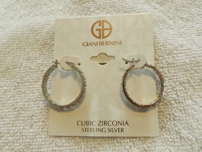 Aros Giani Bernini Circonita Cúbica Inside Out PLATA ESTERLINA ALE1 Foto 1 de 3