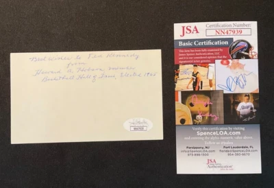 Howard Hobson Signed 3x5 Card JSA Certified NCAA Coach University Of Oregon HOF! - Image 1 of 3